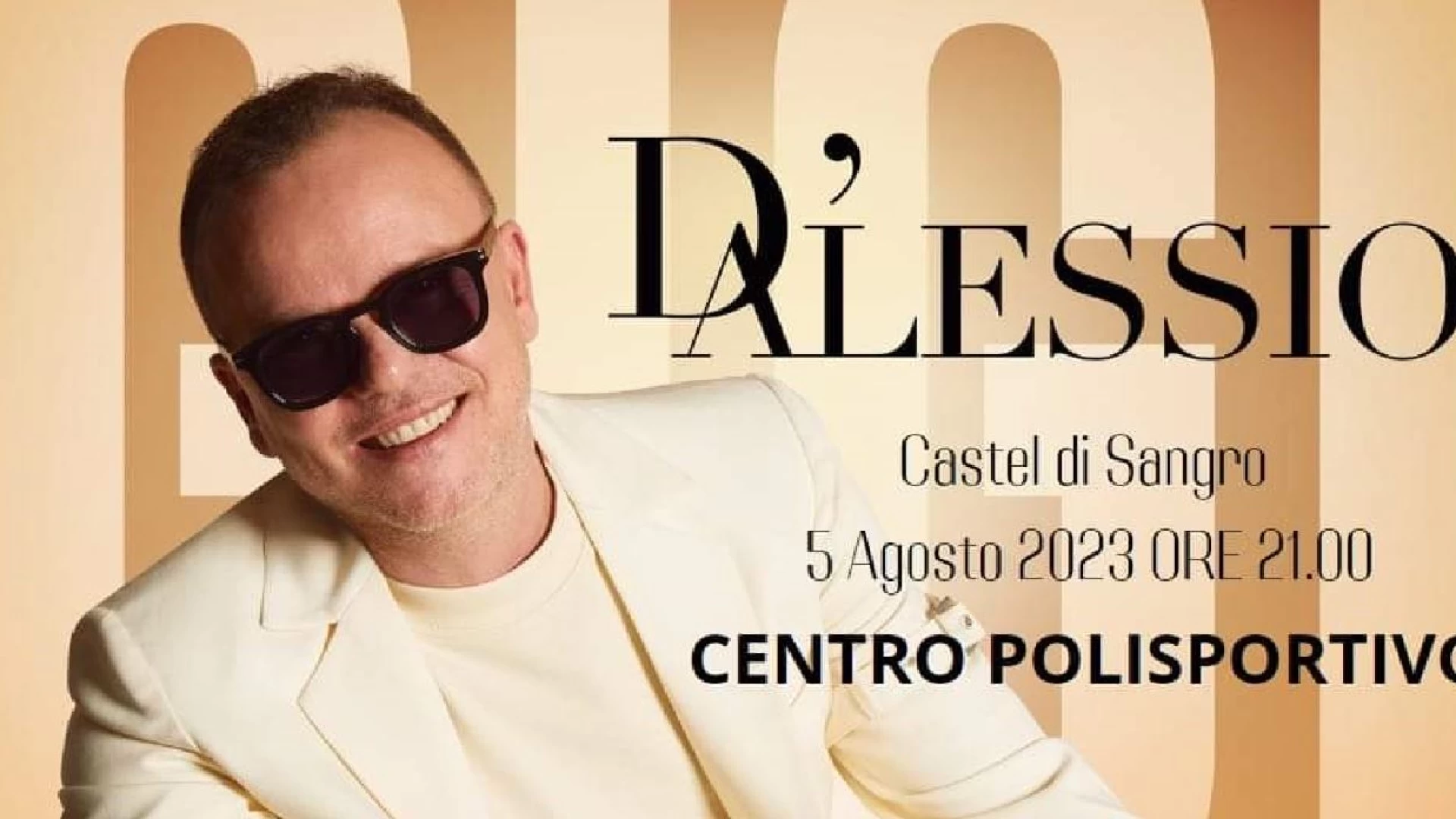 Castel Di Sangro: e’ ufficiale. Gigi D’Alessio in concerto il 5 agosto alle 21 con il tour “Dove c’è il Sole”.